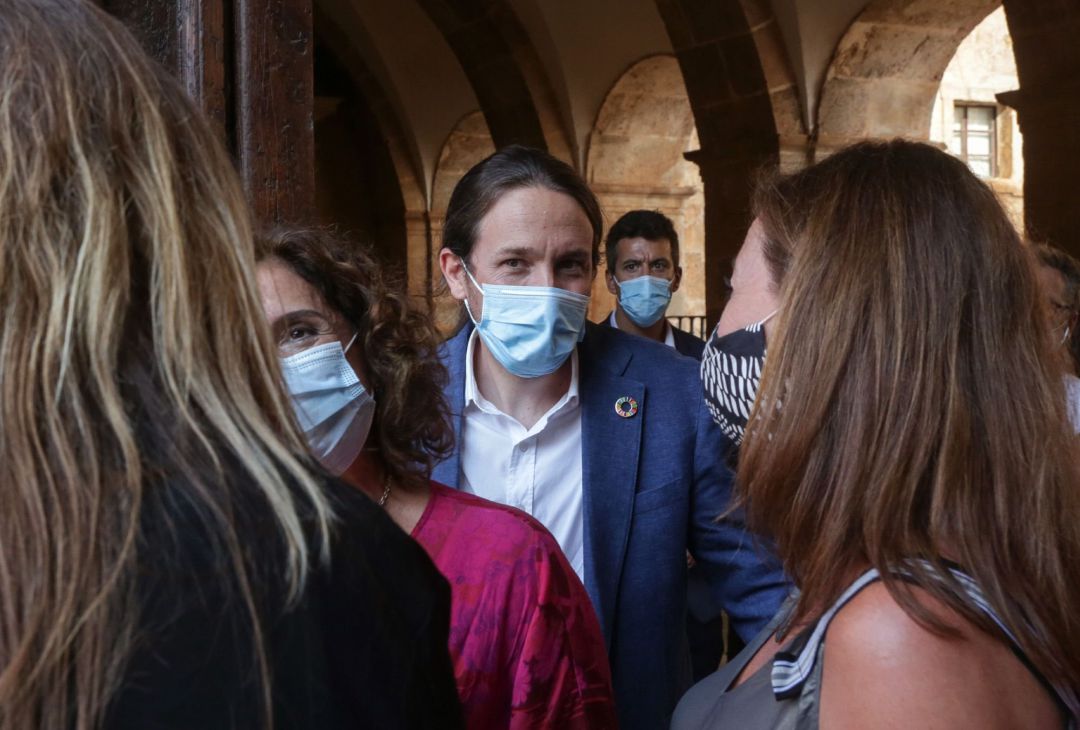 El vicepresidente segundo y ministro de Derechos Sociales, Pablo Iglesias, en la Conferencia de Presidentes que se celebra en el Monasterio de Yuso El vicepresidente segundo y ministro de Derechos Sociales, Pablo Iglesias, en la Conferencia de Presidentes que se celebra en el Monasterio de Yuso