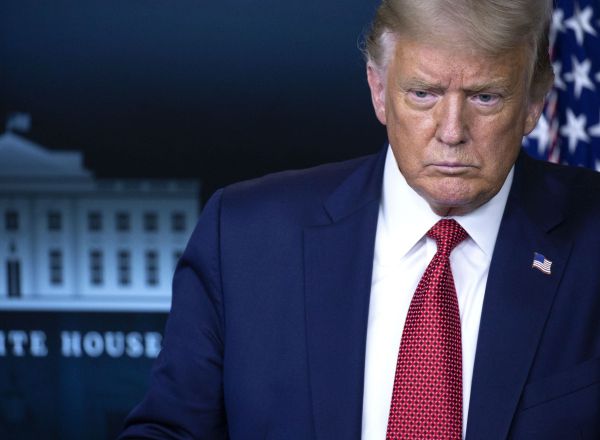 El presidente estadounidense Donald J. Trump durante una rueda de prensa el pasado 10 de agosto.