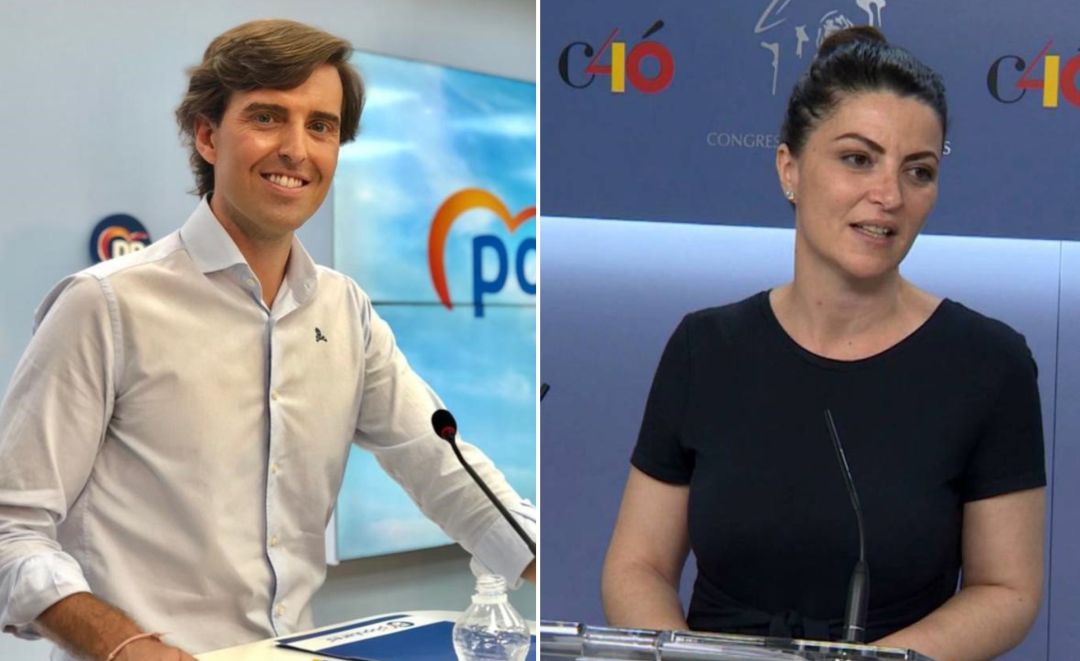 Pablo Montesinos (PP) y Macarena Olona (Vox). Pablo Montesinos (PP) y Macarena Olona (Vox).