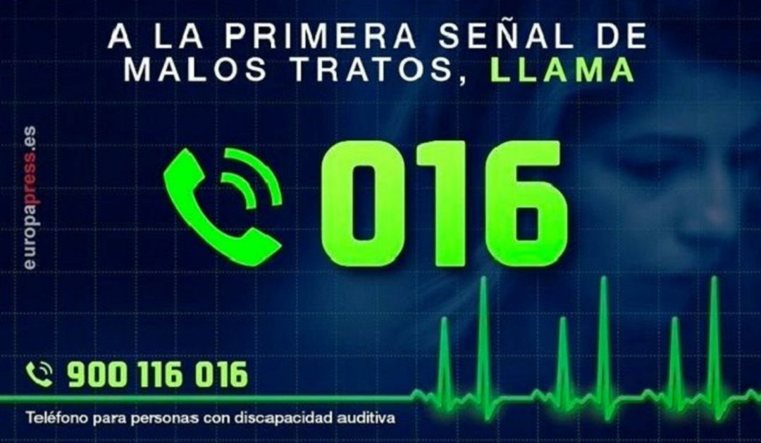 El teléfono 016 es el de atención a las personas que sufren esta lacra. El teléfono 016 es el de atención a las personas que sufren esta lacra.