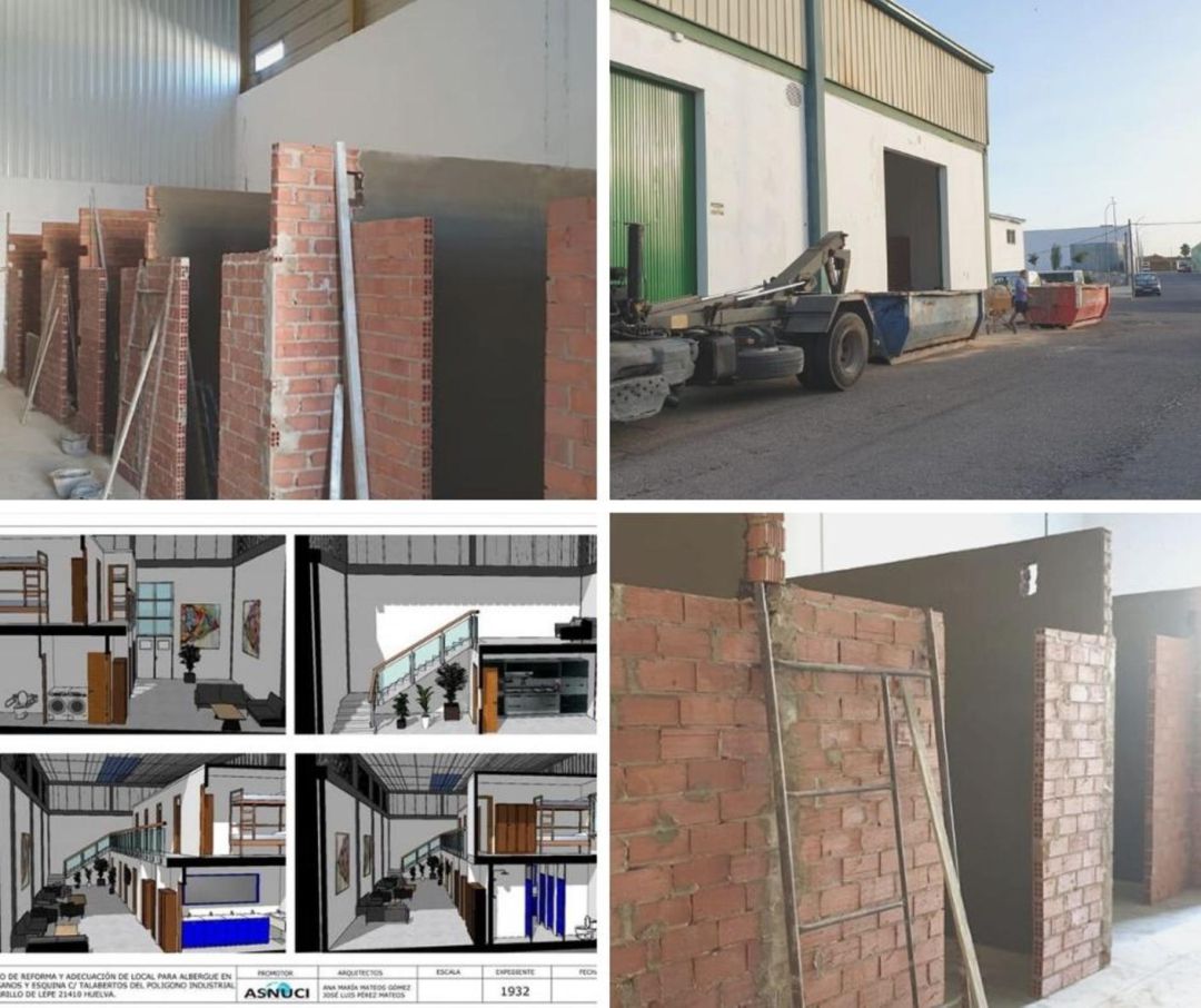 Obras en el albergue de Asnuci Obras en el albergue de Asnuci