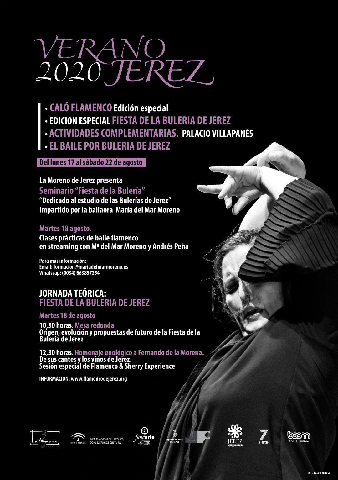 Cartel de las actividades sobre la Fiesta de la Bulería Cartel de las actividades sobre la Fiesta de la Bulería