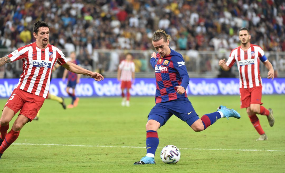 Antoine Griezmann, en un partido entre el Barcelona y el Atlético de Madrid. Antoine Griezmann, en un partido entre el Barcelona y el Atlético de Madrid.