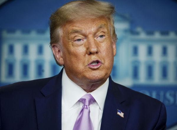 El presidente estadounidense Donald J. Trump durante una rueda de prensa en la Casa Blanca el pasado martes 11 de agosto