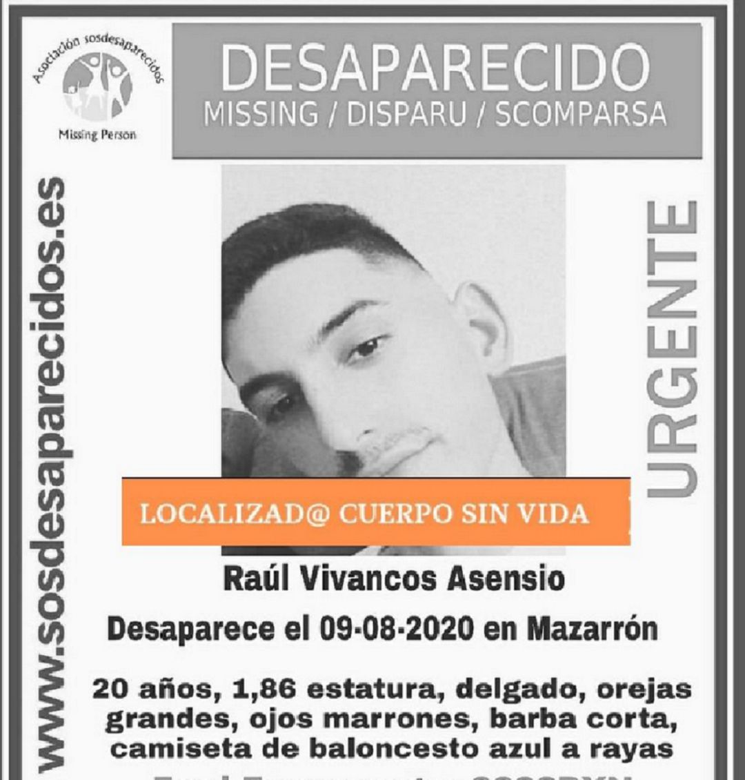 Aparece sin vida el joven desaparecido en Mazarrón Aparece sin vida el joven desaparecido en Mazarrón