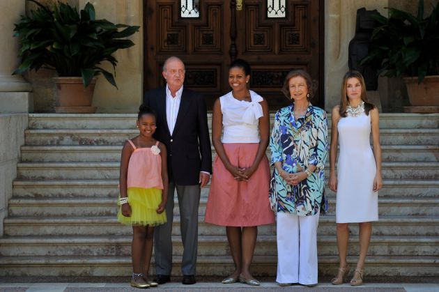Michelle Obama, en el Palacio de Marivent. Michelle Obama, en el Palacio de Marivent.