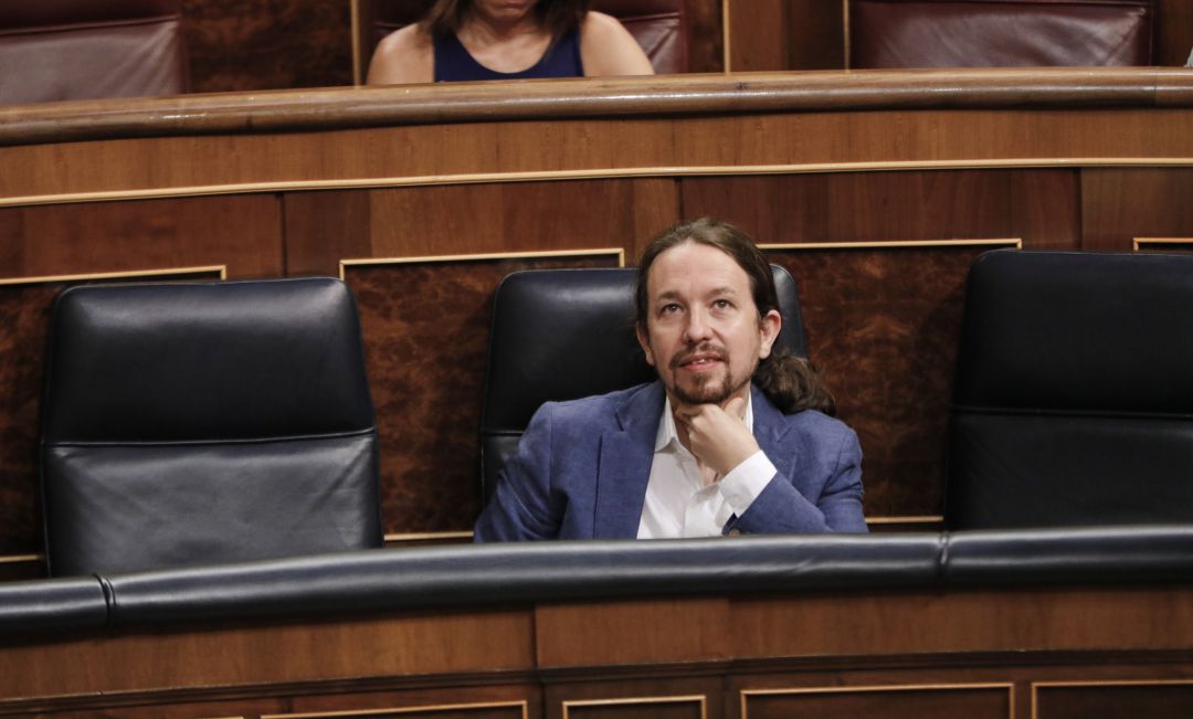 Pablo Iglesias en el Congreso de los Diputados. Pablo Iglesias en el Congreso de los Diputados.