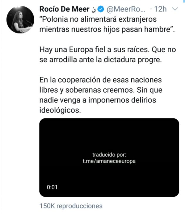 La diputada de Vox comparte un vídeo de una organización neonazi de Polonia. La diputada de Vox comparte un vídeo de una organización neonazi de Polonia.