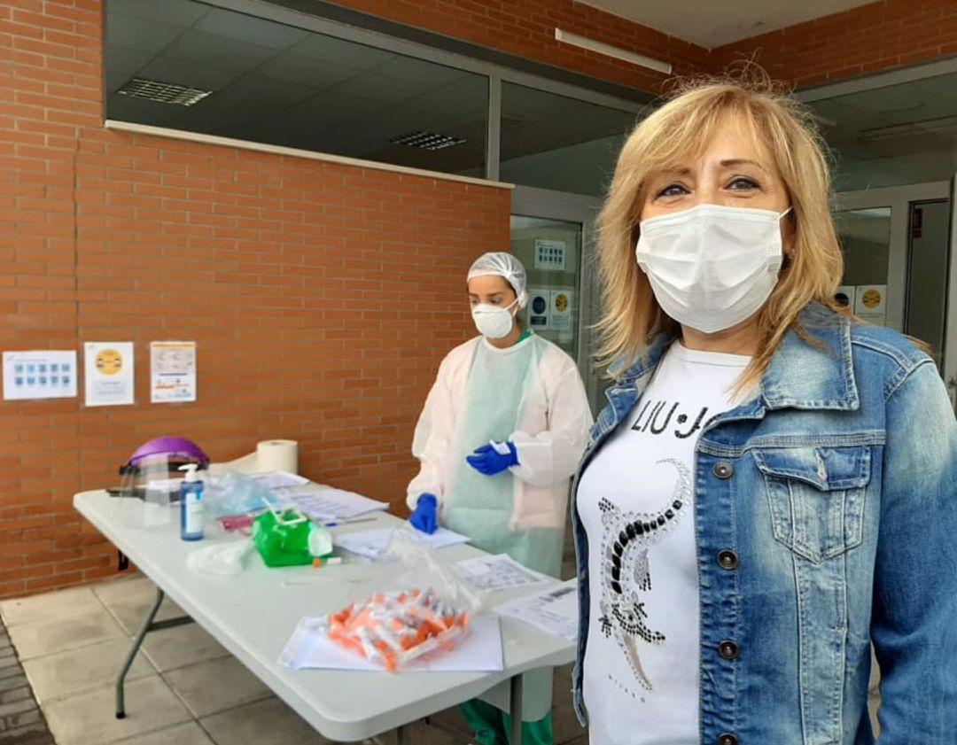 Ana Pilar Rodríguez supervisa las pruebas Ana Pilar Rodríguez supervisa las pruebas