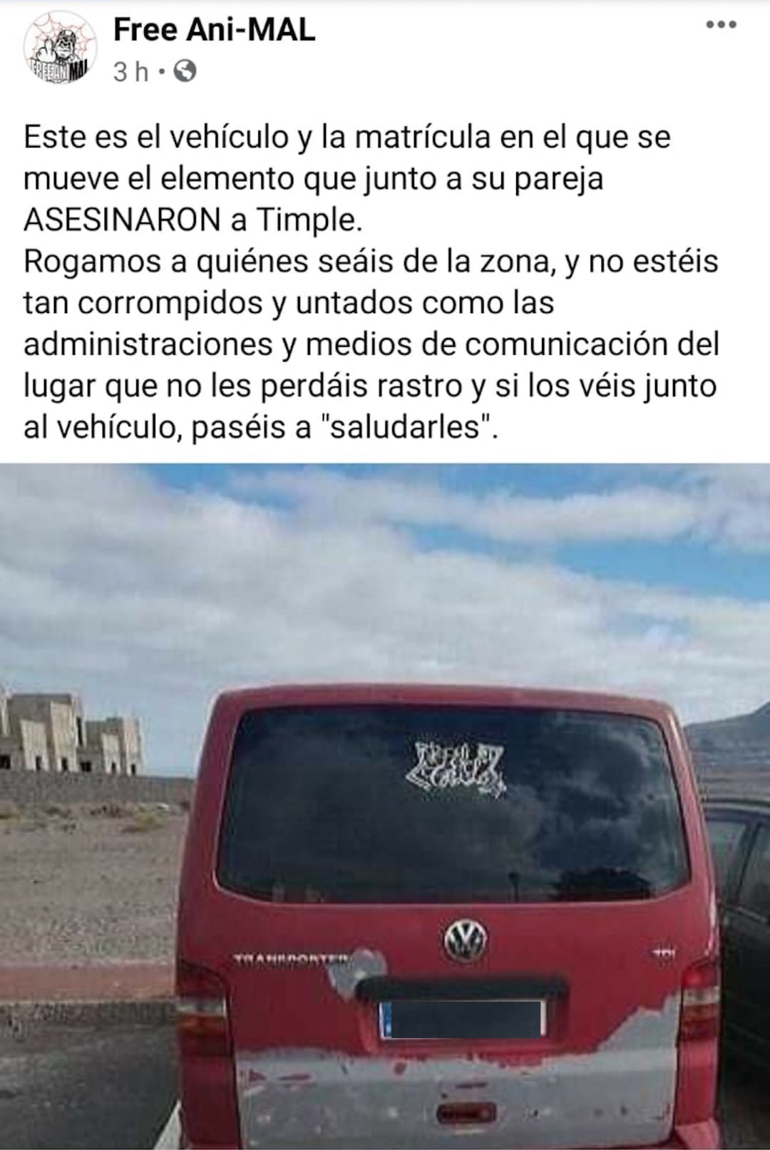 Imagen del bulo que corre en redes sociales Imagen del bulo que corre en redes sociales