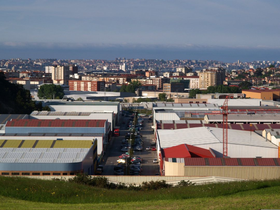 Un polígono industrial en Cantabria. Un polígono industrial en Cantabria.