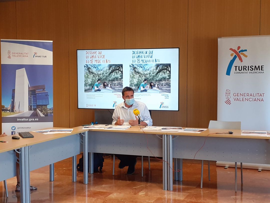 El director general de Turismo, Herick Campos, en la presentación de la campaña "Mediterráneo en vivo y seguro". El director general de Turismo, Herick Campos, en la presentación de la campaña "Mediterráneo en vivo y seguro".