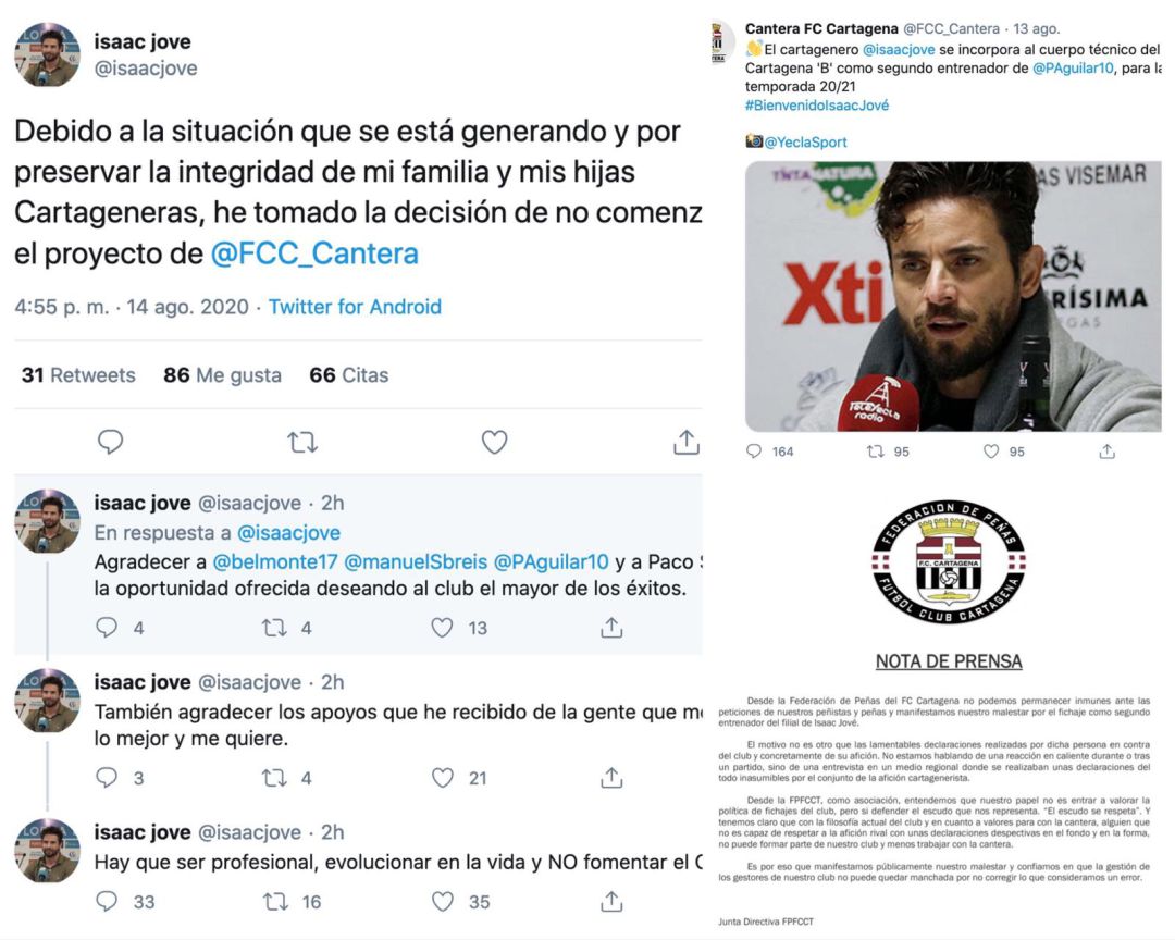 Las redes sociales fuerzan la renuncia de Isaac Jové Las redes sociales fuerzan la renuncia de Isaac Jové