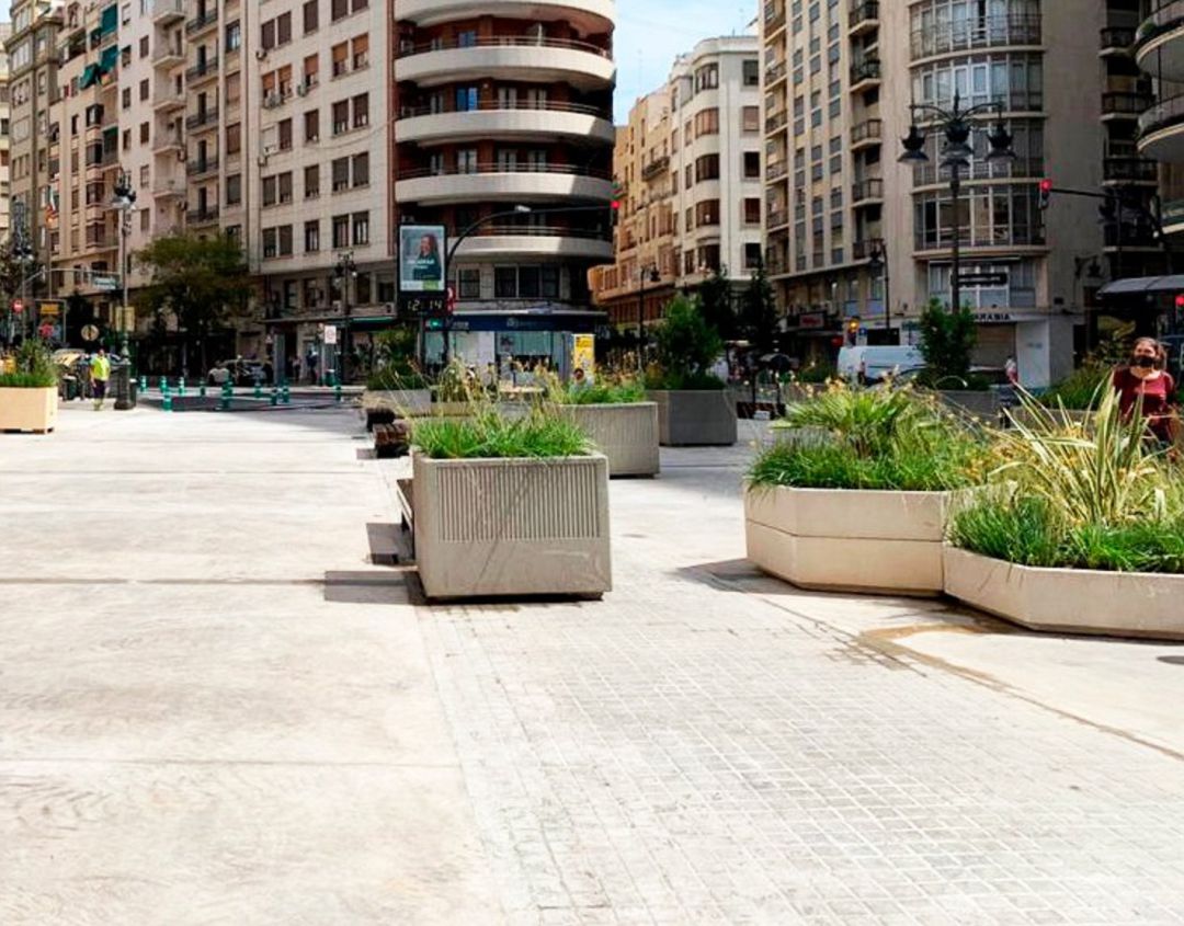 La plaza de San Agustín en València es peatonal desde esta misma semana, cuando han terminado los trabajos de adecuación del nuevo espacio. La plaza de San Agustín en València es peatonal desde esta misma semana, cuando han terminado los trabajos de adecuación del nuevo espacio.