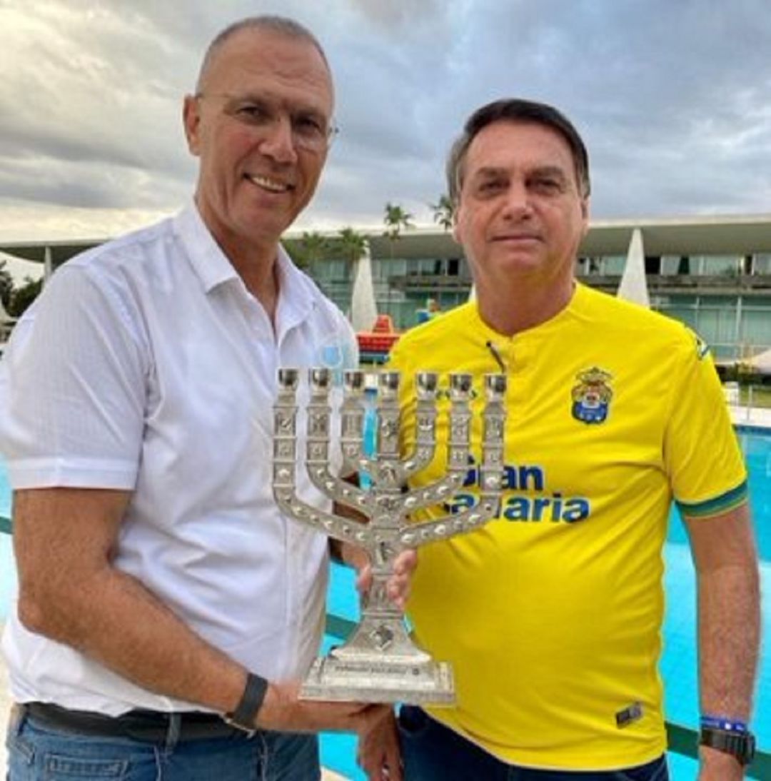 El presidente de Brasil y el embajador israelí en Brasil El presidente de Brasil y el embajador israelí en Brasil