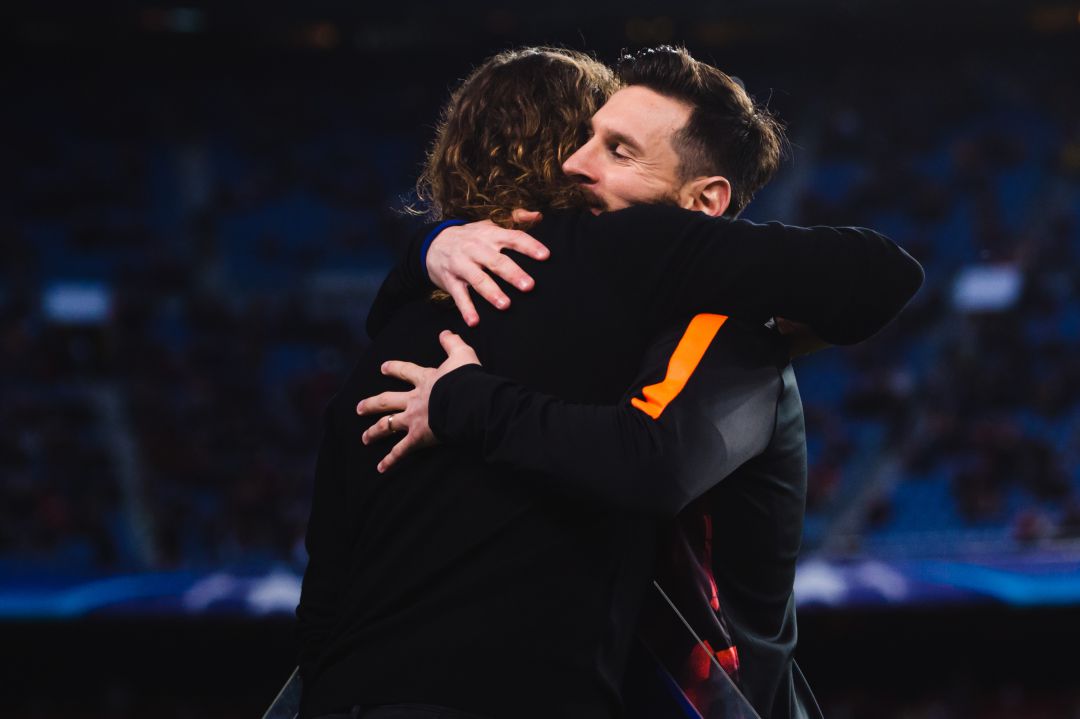 Leo Messi y Carles Puyol Leo Messi y Carles Puyol