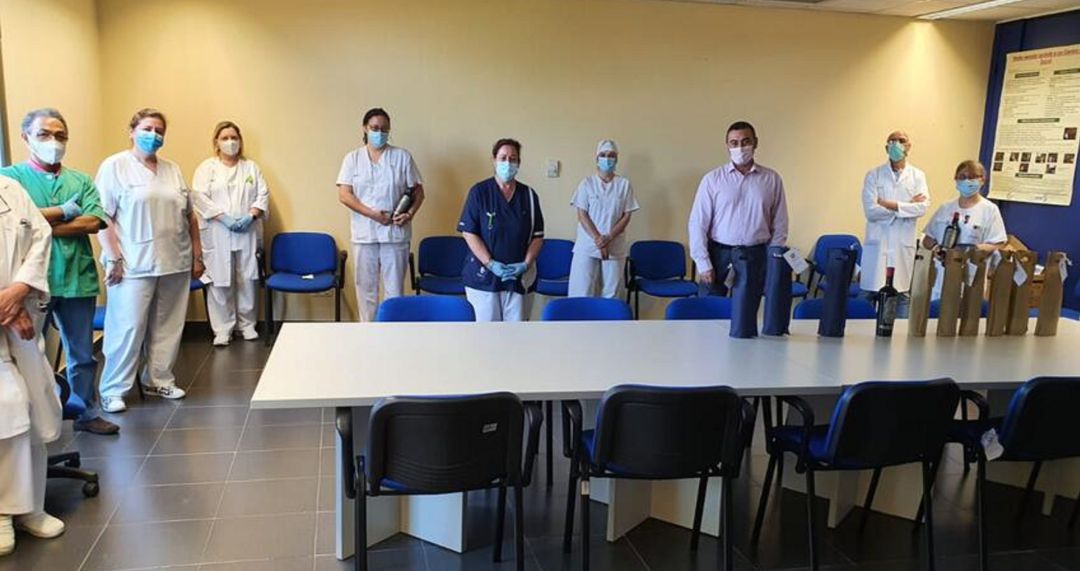 Jesús Julián casanova junto a trabajadores de El Progreso Jesús Julián casanova junto a trabajadores de El Progreso
