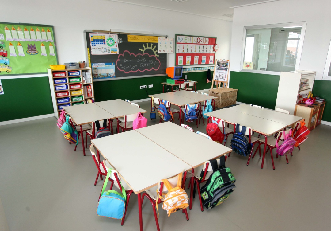 Un aula de un colegio Un aula de un colegio