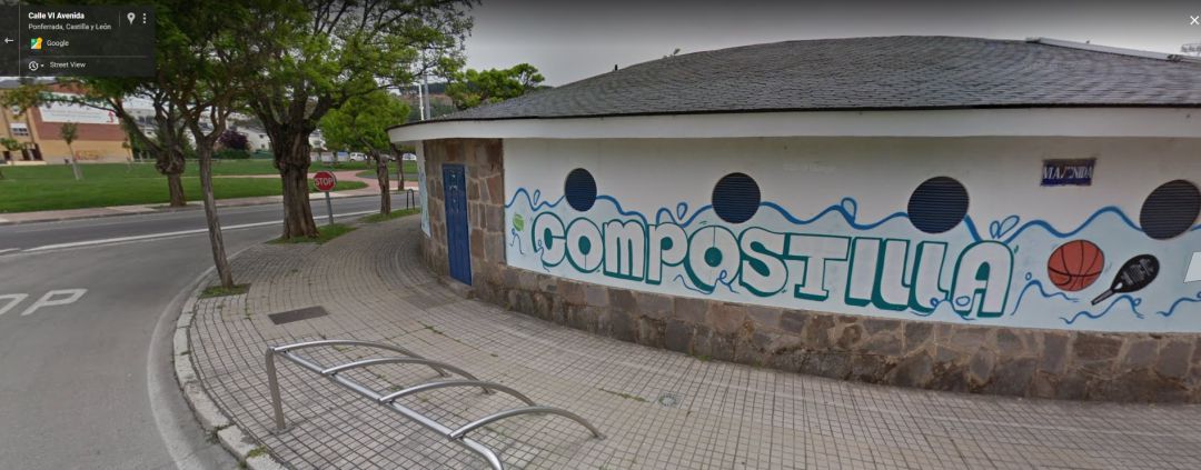 Acceso a las piscinas de Compostilla Acceso a las piscinas de Compostilla