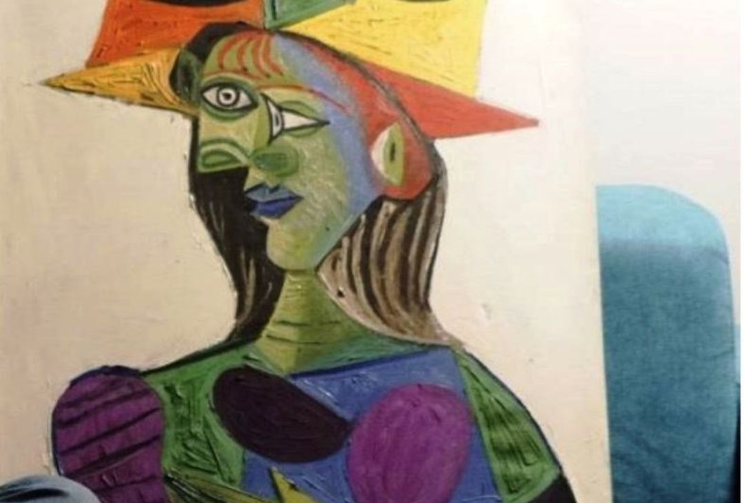 El cuadro de Picasso dañado El cuadro de Picasso dañado