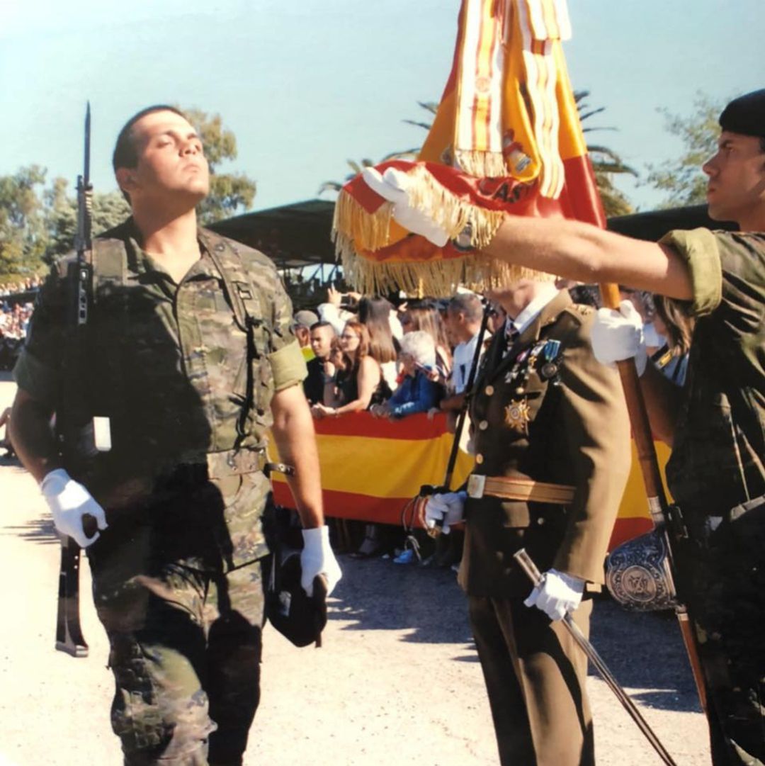 Alejandro Jiménez durante una jura de bandera Alejandro Jiménez durante una jura de bandera