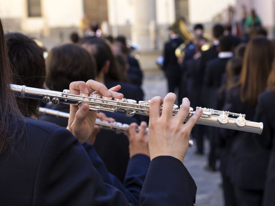 Una banda de música toca los instrumentos en Bocairent, antes de la pandemia del coronavirus. Una banda de música toca los instrumentos en Bocairent, antes de la pandemia del coronavirus.