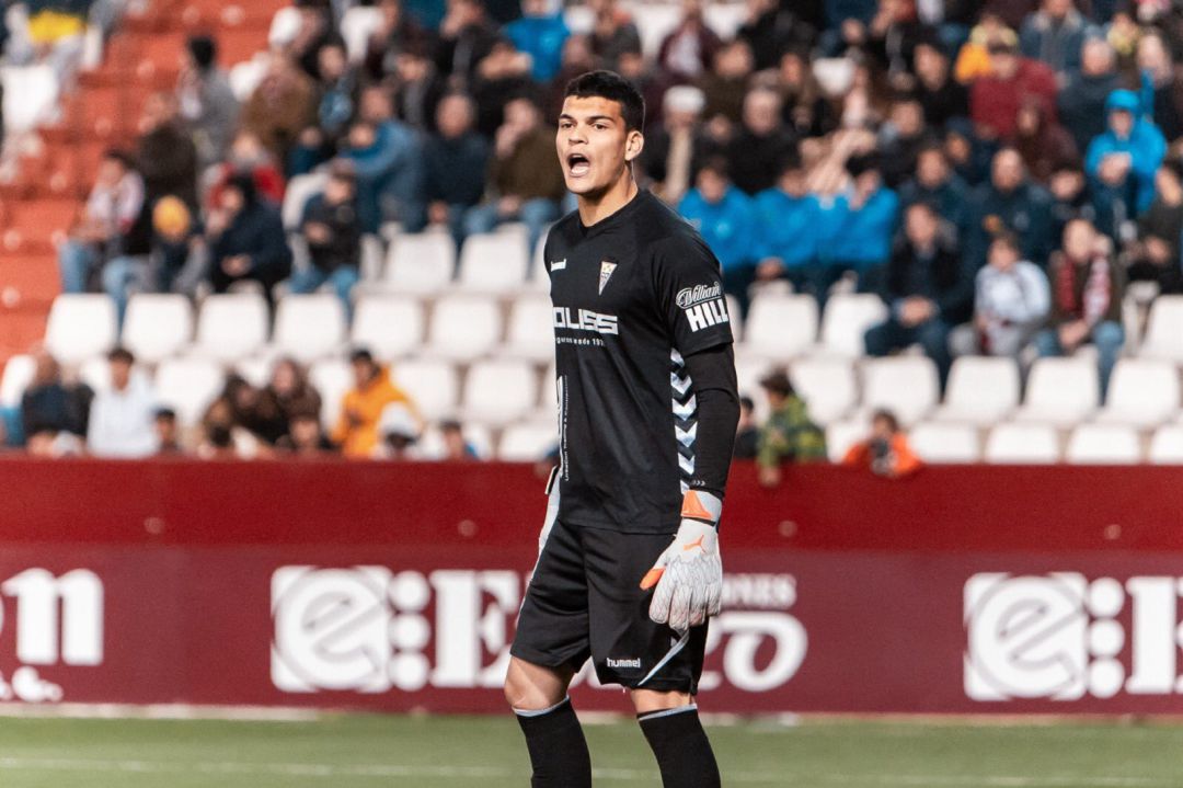 Gabriel Brazao, en un partido de la pasada temporada en el Albacete. Gabriel Brazao, en un partido de la pasada temporada en el Albacete.