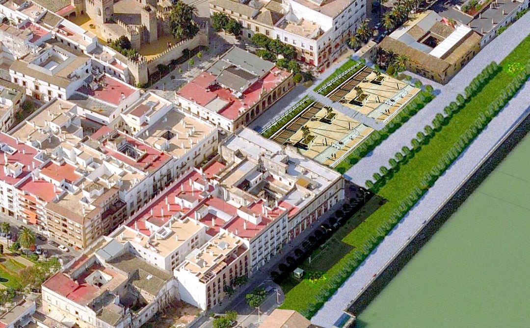 Diseño del paseo fluvial en superficie Diseño del paseo fluvial en superficie