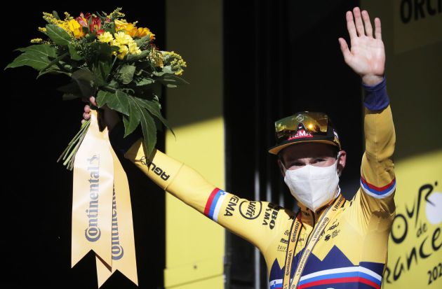 Roglic, tras imponerse en la cuarta etapa del Tour de Francia. Roglic, tras imponerse en la cuarta etapa del Tour de Francia.