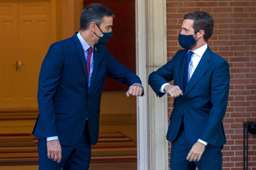 El presidente del Gobierno, Pedro Sánchez y el presidente del PP, Pablo Casado El presidente del Gobierno, Pedro Sánchez y el presidente del PP, Pablo Casado