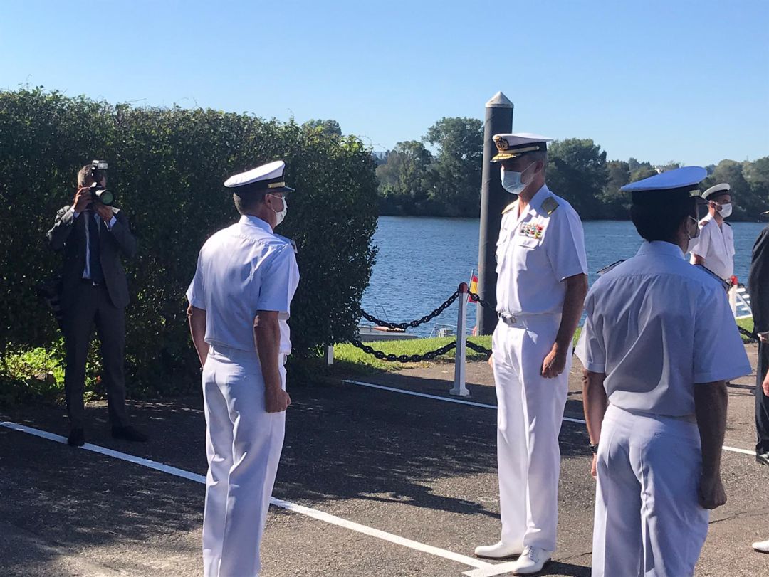 El Rey Felipe VI a su llegada a la Comandancia Naval del Miño El Rey Felipe VI a su llegada a la Comandancia Naval del Miño