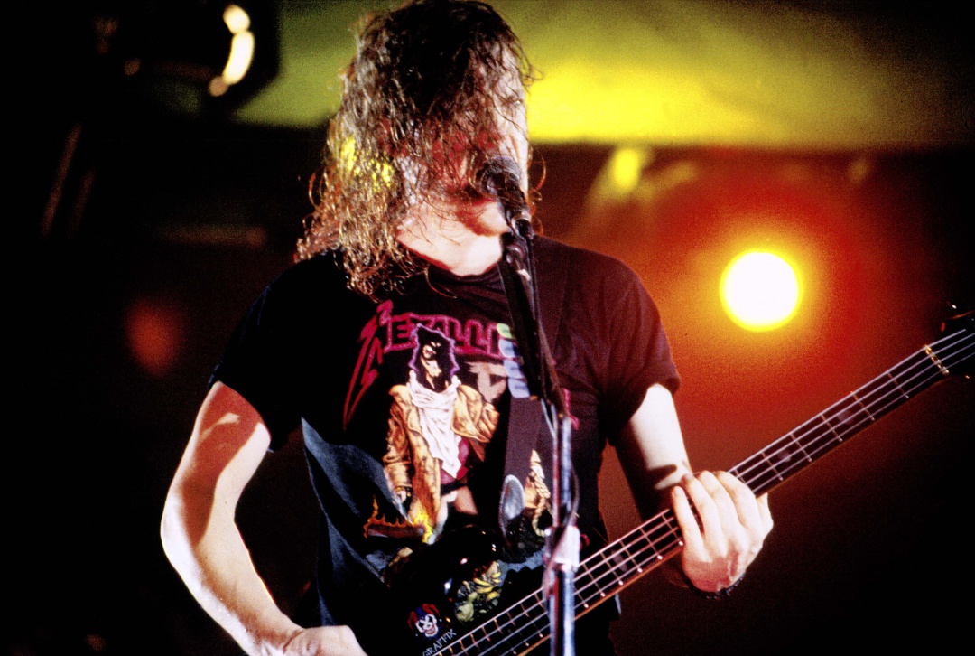 James Hetfield durante un concierto de Metallica en 1991 James Hetfield durante un concierto de Metallica en 1991