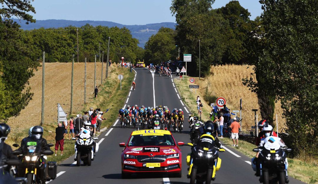 Los abanicos han sido protagonistas en la séptima etapa del Tour. Los abanicos han sido protagonistas en la séptima etapa del Tour.