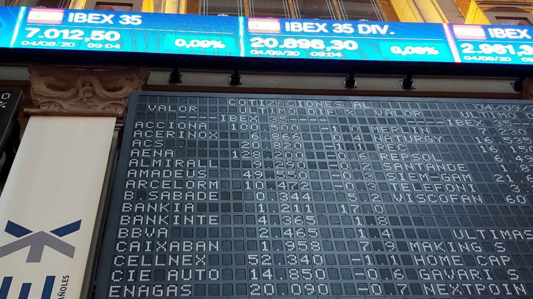 La Bolsa española sube el 1,01 % en los primeros compases de la sesión de este viernes, con Bankia y CaixaBank disparadas. La Bolsa española sube el 1,01 % en los primeros compases de la sesión de este viernes, con Bankia y CaixaBank disparadas.