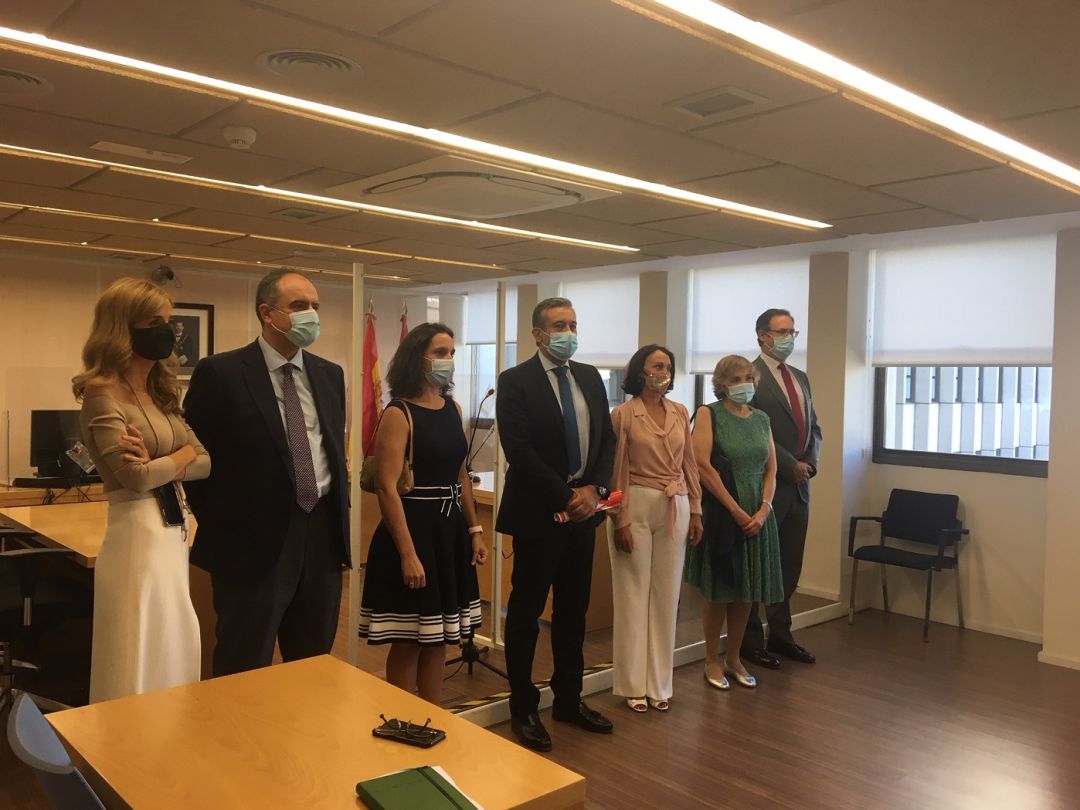 El Consejero madrileño de Justicia esta mañana en los juzgados de Lo Social El Consejero madrileño de Justicia esta mañana en los juzgados de Lo Social