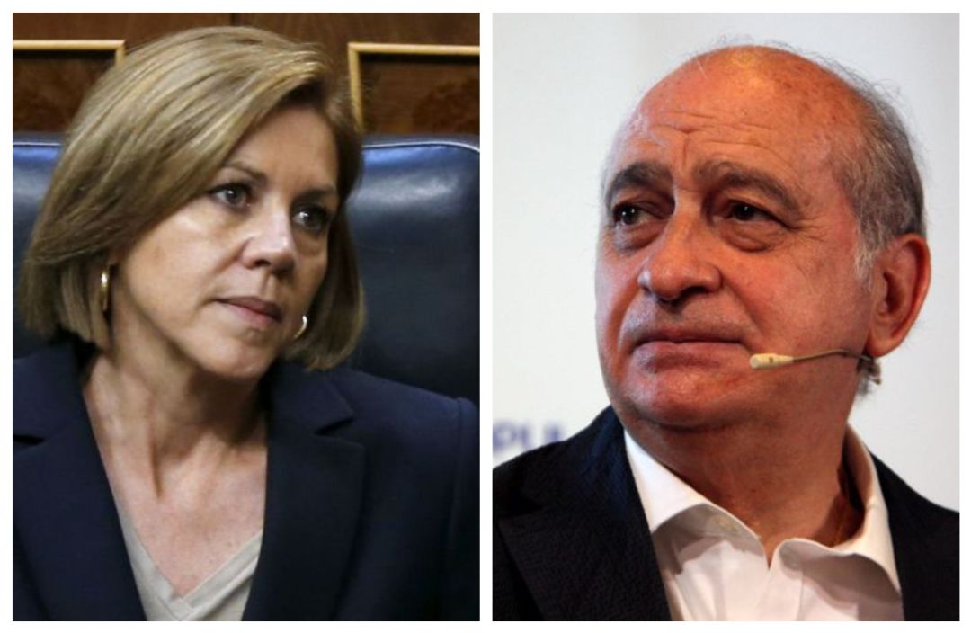 María Dolores de Cospedal y Jorge Fernández Díaz en sendas imágenes de archivo María Dolores de Cospedal y Jorge Fernández Díaz en sendas imágenes de archivo