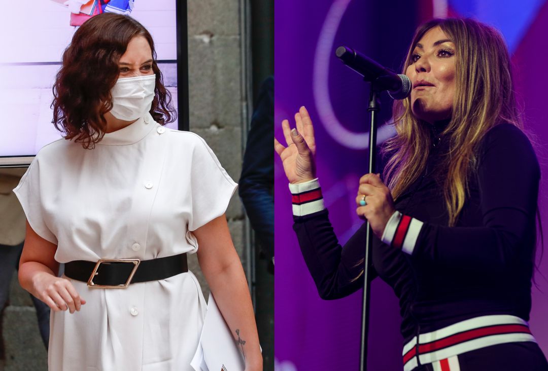 Díaz Ayuso, a la izquierda; Amaia Montero, a la derecha Díaz Ayuso, a la izquierda; Amaia Montero, a la derecha