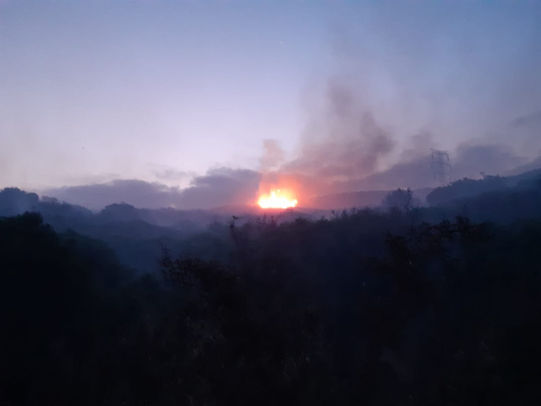 Imagen del suceso a primera hora de hoy. Imagen del suceso a primera hora de hoy.