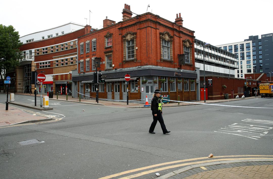 Escena donde han ocurrido los apuntalamientos en Birmingham Escena donde han ocurrido los apuntalamientos en Birmingham
