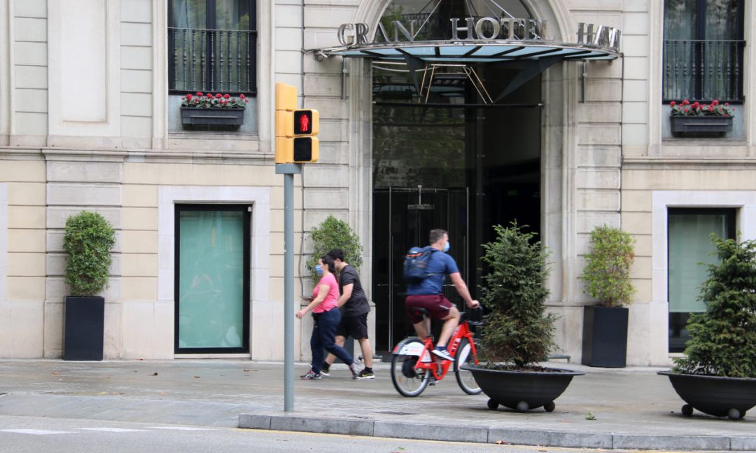 Imatge d'un hotel al centre de Barcelona, a finals del mes d'agost Imatge d'un hotel al centre de Barcelona, a finals del mes d'agost