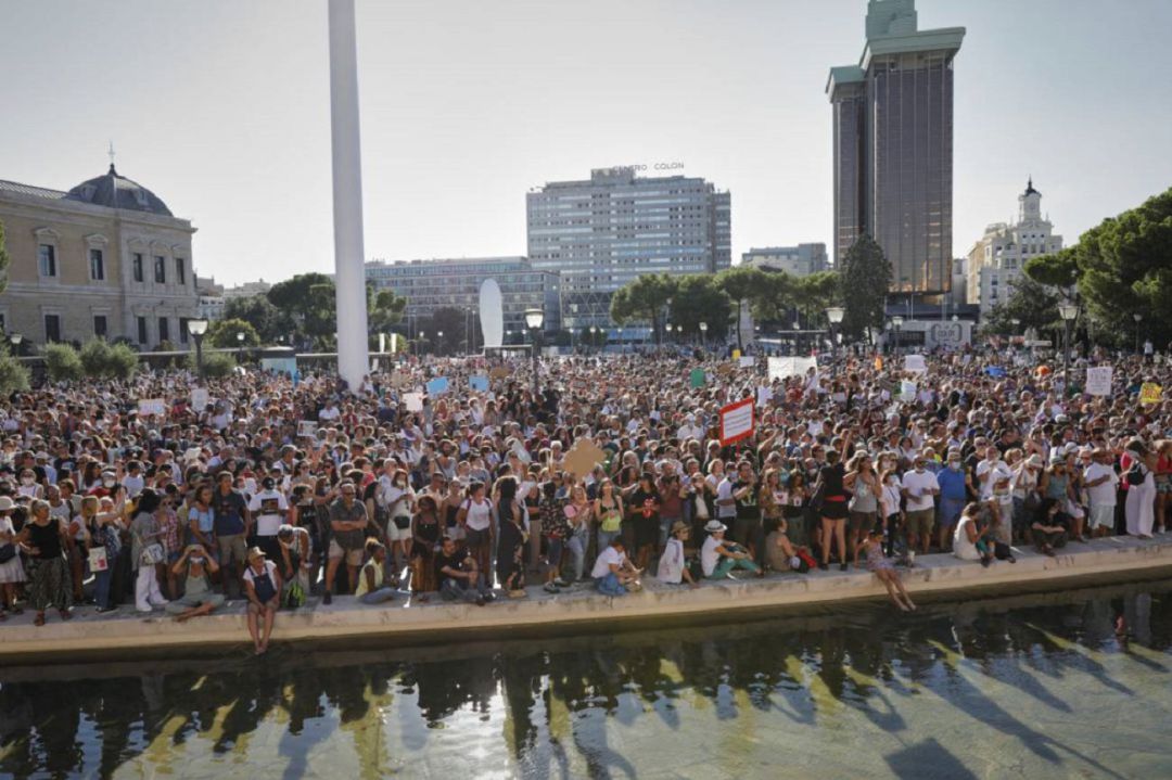 La protesta del 16 de agosto en la Plaza de Colón La protesta del 16 de agosto en la Plaza de Colón