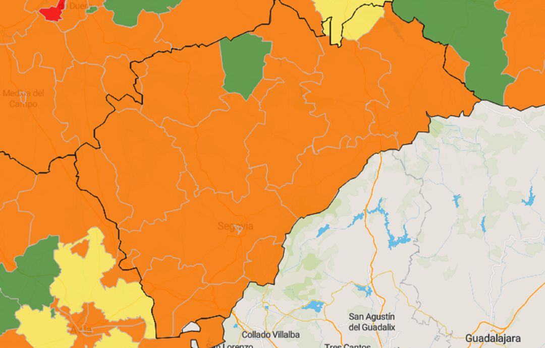 Mapa de las Zonas Básicas de Salud este lunes 7 de septiembre Mapa de las Zonas Básicas de Salud este lunes 7 de septiembre