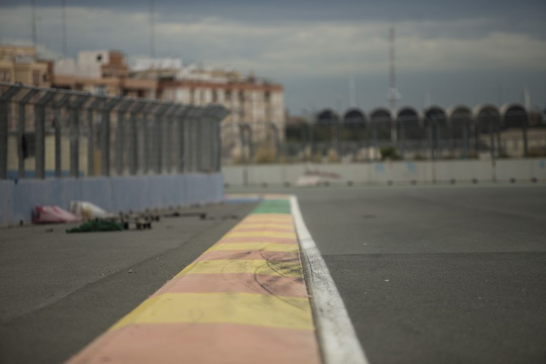 Imagen de archivo del circuito urbano de Fórmula 1 de València en 2016 Imagen de archivo del circuito urbano de Fórmula 1 de València en 2016