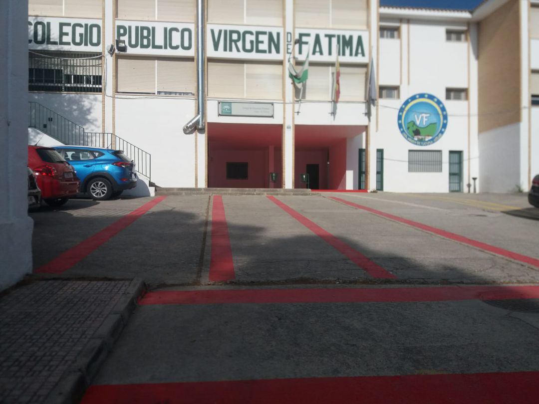Señalización, realizada por el Ayuntamiento de Jódar, en el Colegio Virgen de Fátima Señalización, realizada por el Ayuntamiento de Jódar, en el Colegio Virgen de Fátima