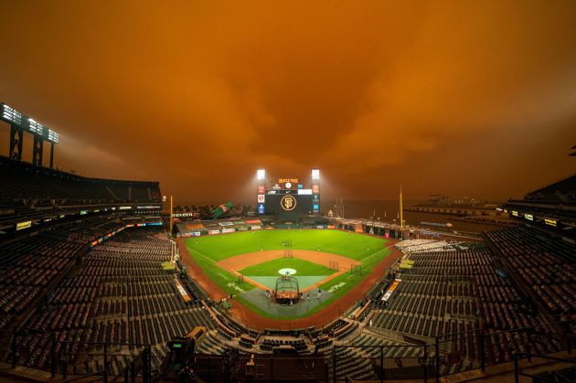 El Oracle Park antes del partido entre San Francisco Giants y Seattle Mariners. El Oracle Park antes del partido entre San Francisco Giants y Seattle Mariners.