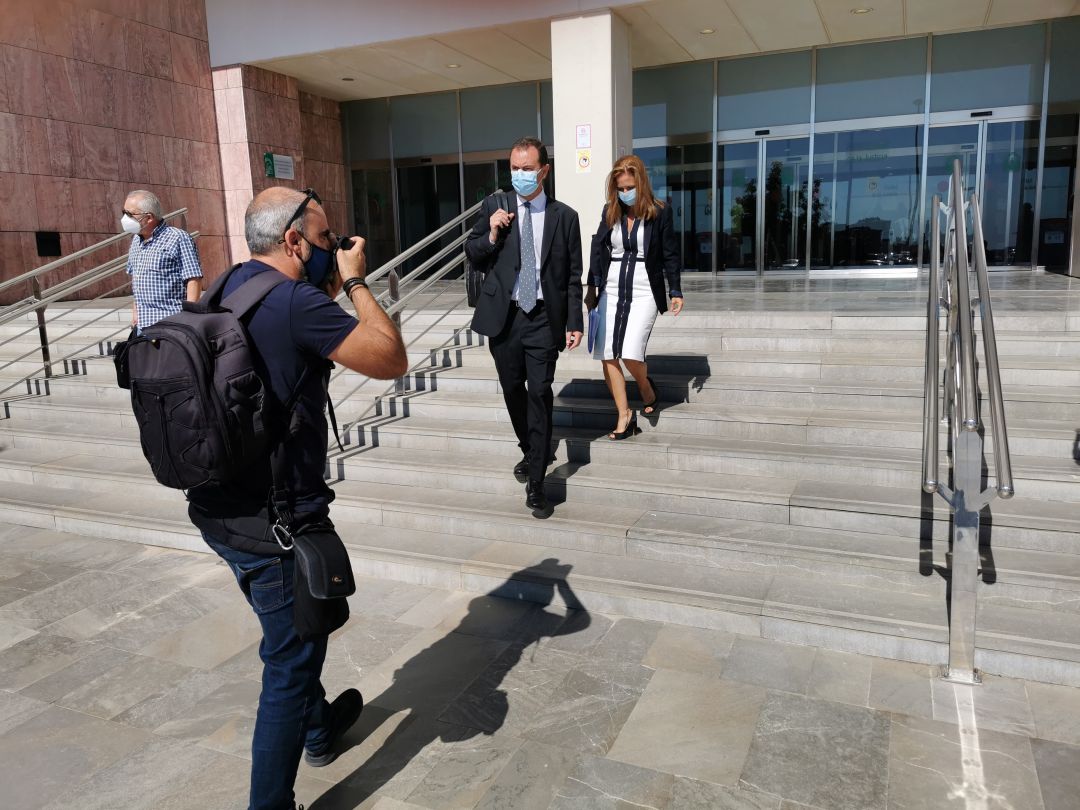 José María Muñoz, saliendo de la Ciudad de la Justicia José María Muñoz, saliendo de la Ciudad de la Justicia