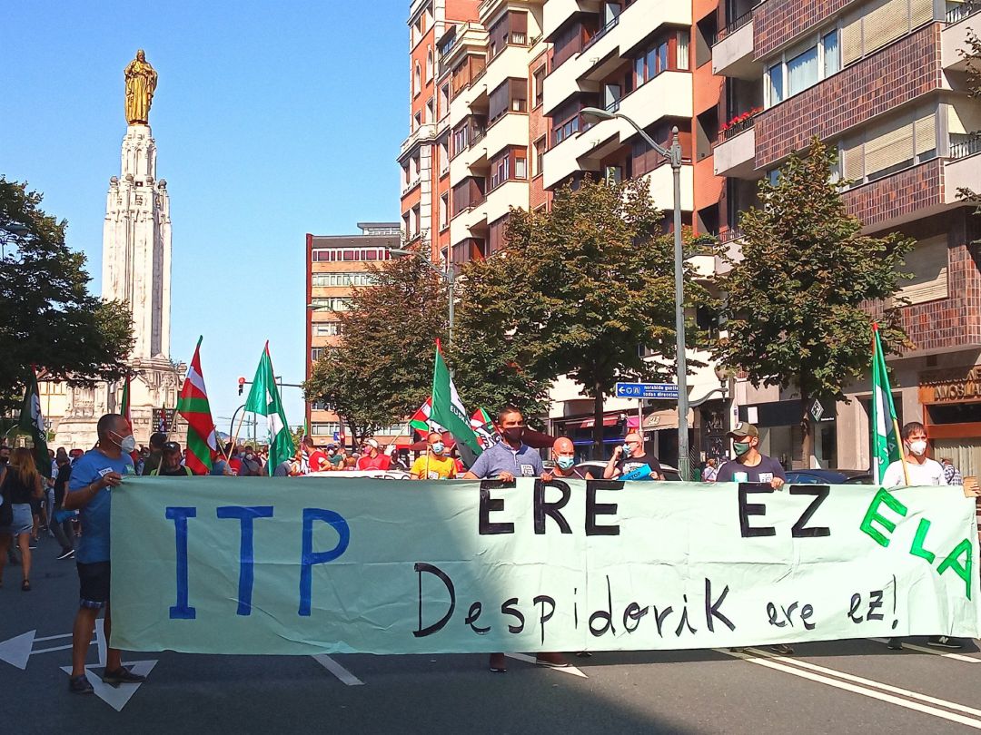 Manifestación de trabajadores de ITP por Bilbao Manifestación de trabajadores de ITP por Bilbao