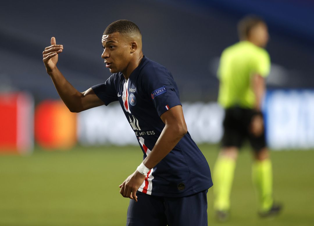 Mbappé, durante la final del Champions contra el Bayern. Mbappé, durante la final del Champions contra el Bayern.