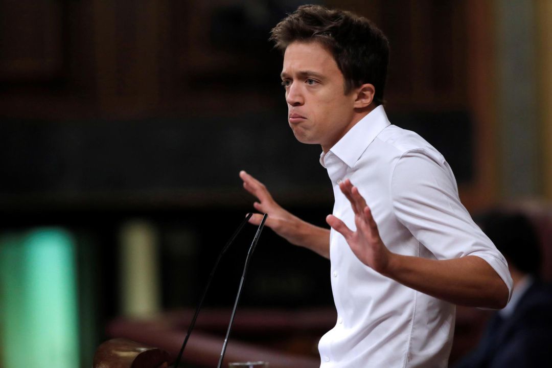 El líder de Más País, Iñigo Errejón, durante su intervención en el pleno del Congreso celebrado este jueves. El líder de Más País, Iñigo Errejón, durante su intervención en el pleno del Congreso celebrado este jueves.