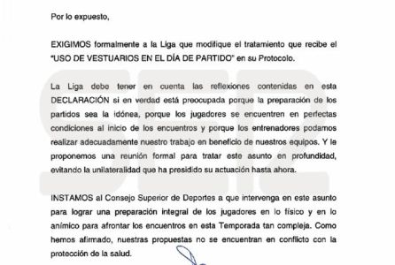 Declaración del Comité Técnico de Entrenadores Declaración del Comité Técnico de Entrenadores